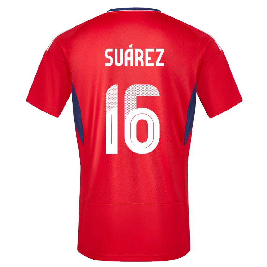 Hombre Fútbol Camiseta Costa Rica Aaron Suarez #16 Rojo 1ª Equipación 24-26