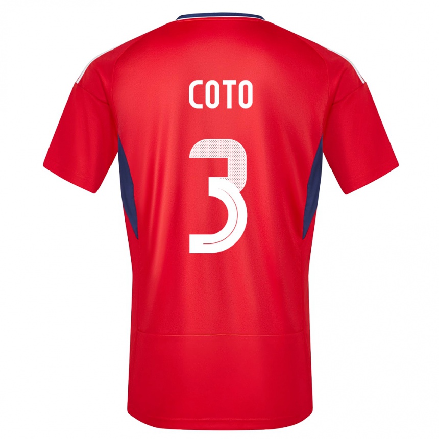 Hombre Fútbol Camiseta Costa Rica Maria Coto #3 Rojo 1ª Equipación 24-26