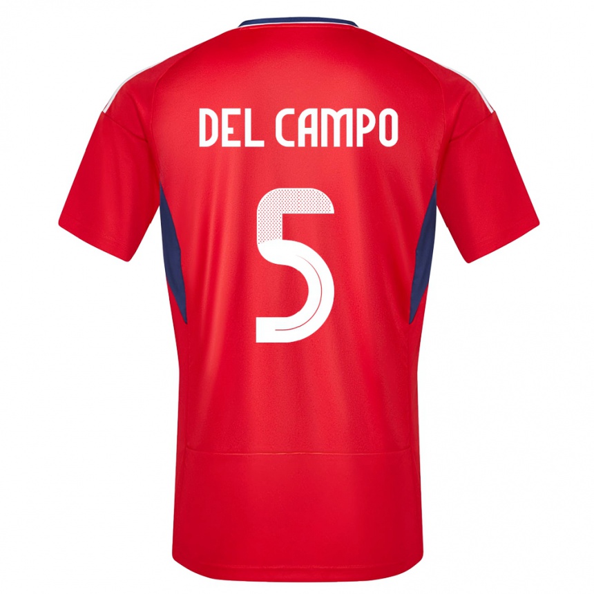 Hombre Fútbol Camiseta Costa Rica Valeria Del Campo #5 Rojo 1ª Equipación 24-26