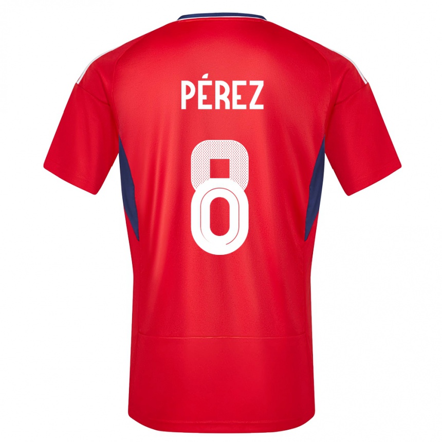 Hombre Fútbol Camiseta Costa Rica Creichel Perez #8 Rojo 1ª Equipación 24-26