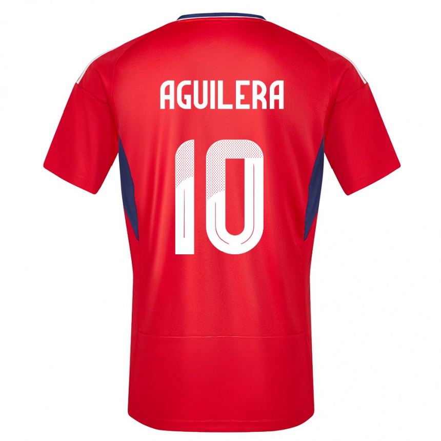 Hombre Fútbol Camiseta Costa Rica Brandon Aguilera #10 Rojo 1ª Equipación 24-26