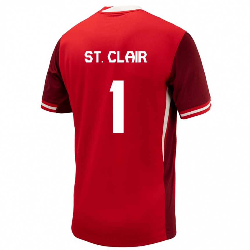 Hombre Fútbol Camiseta Canadá Dayne St Clair #1 Rojo 1ª Equipación 24-26