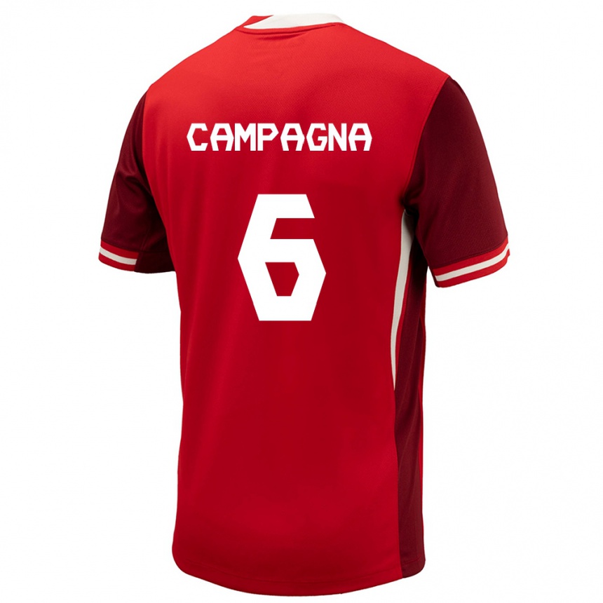 Hombre Fútbol Camiseta Canadá Matteo Campagna #6 Rojo 1ª Equipación 24-26