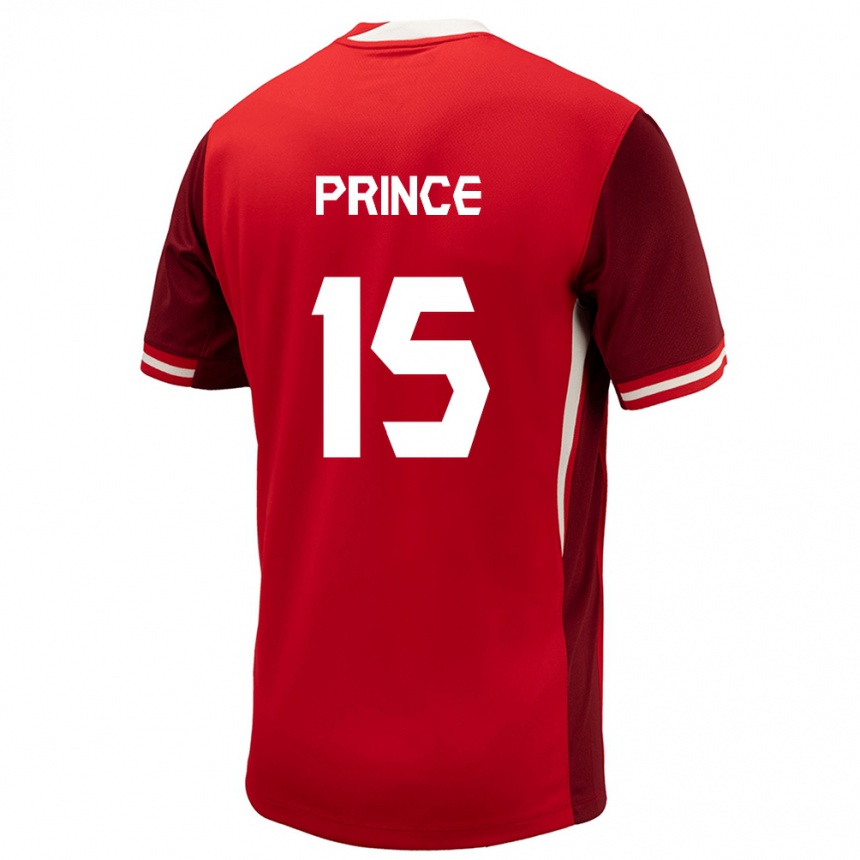 Hombre Fútbol Camiseta Canadá Nichelle Prince #15 Rojo 1ª Equipación 24-26