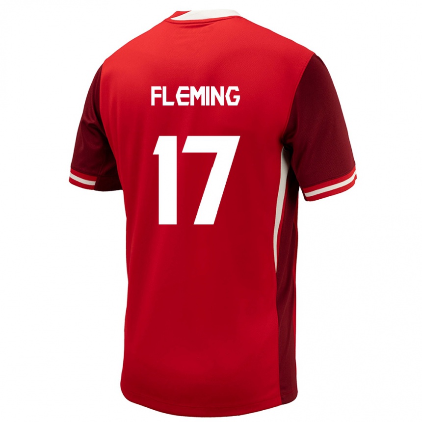 Hombre Fútbol Camiseta Canadá Jessie Fleming #17 Rojo 1ª Equipación 24-26