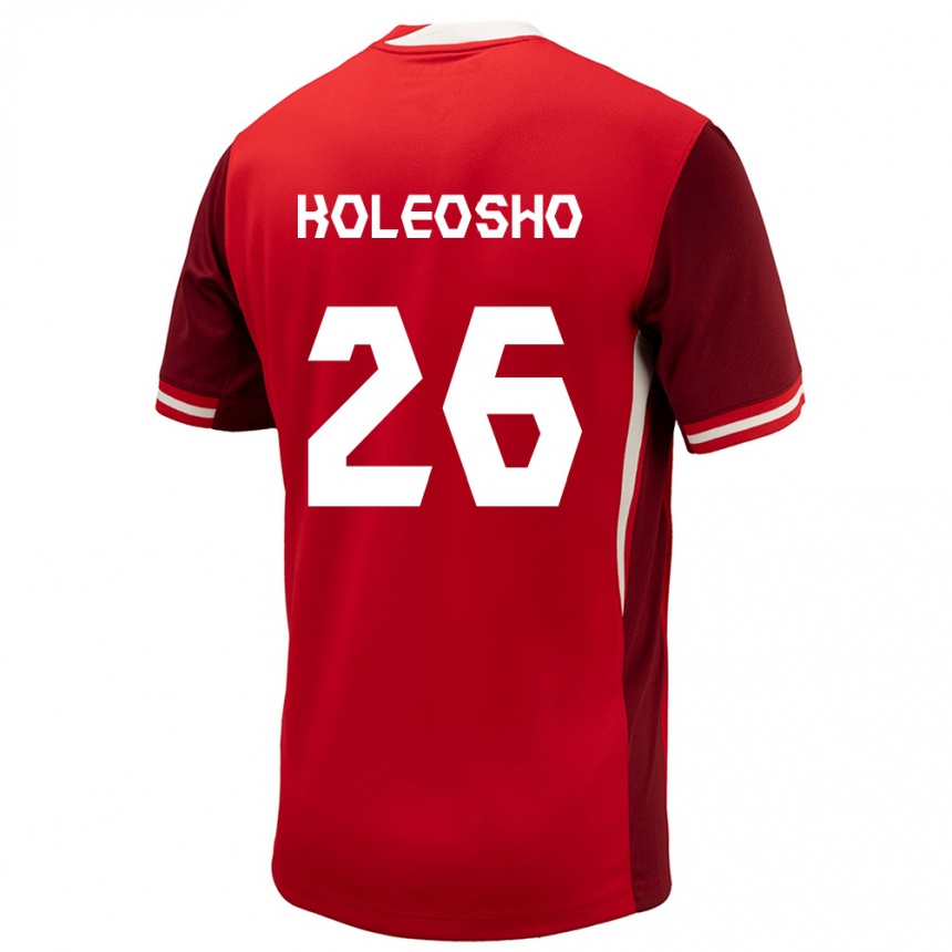Hombre Fútbol Camiseta Canadá Luca Koleosho #26 Rojo 1ª Equipación 24-26