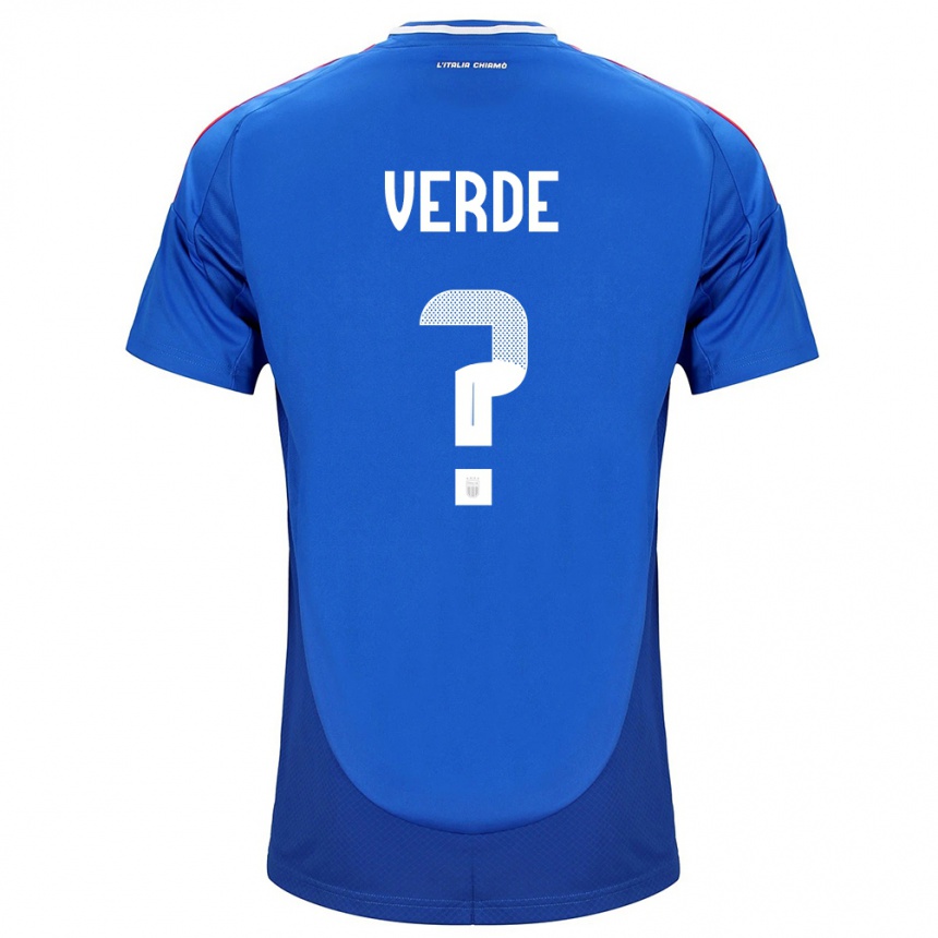 Hombre Fútbol Camiseta Italia Francesco Verde #0 Azul 1ª Equipación 24-26