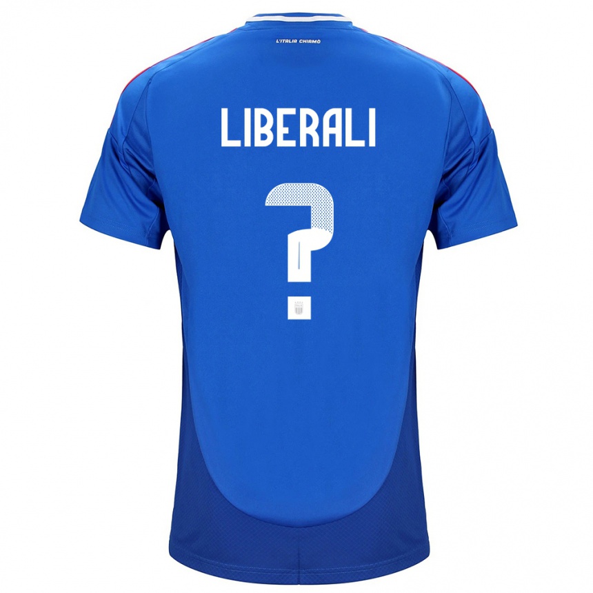 Hombre Fútbol Camiseta Italia Mattia Liberali #0 Azul 1ª Equipación 24-26