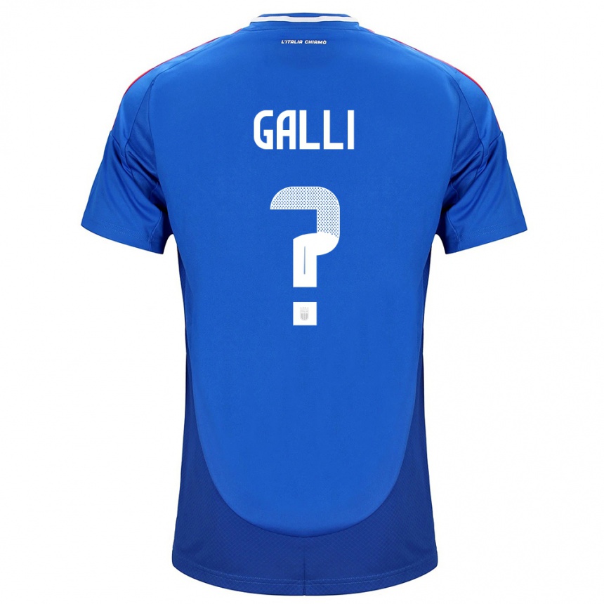 Hombre Fútbol Camiseta Italia Aurora Galli #0 Azul 1ª Equipación 24-26