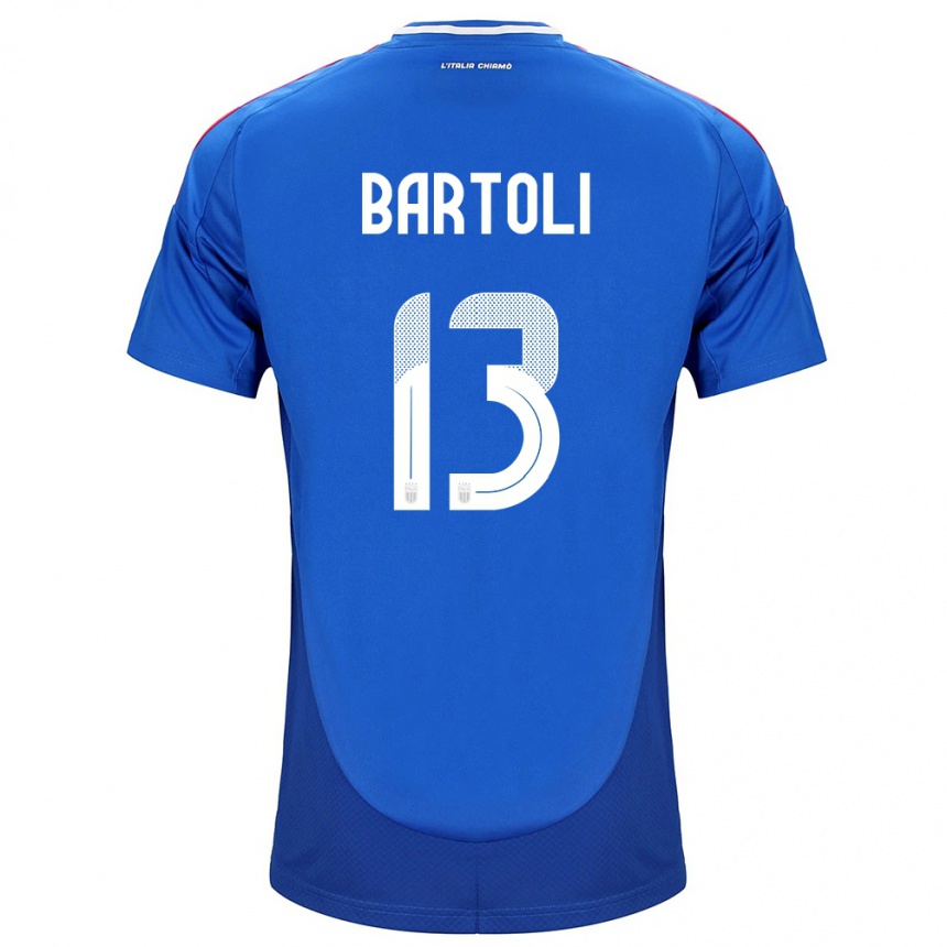 Hombre Fútbol Camiseta Italia Elisa Bartoli #13 Azul 1ª Equipación 24-26