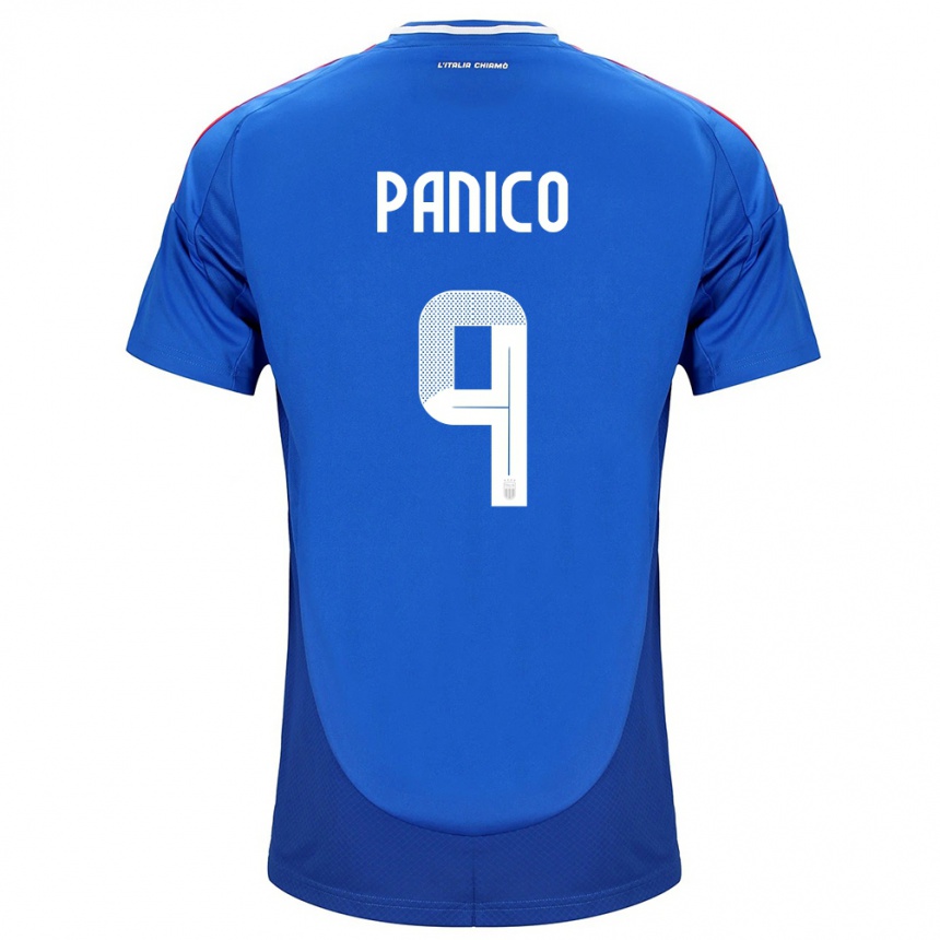 Hombre Fútbol Camiseta Italia Patrizia Panico #9 Azul 1ª Equipación 24-26