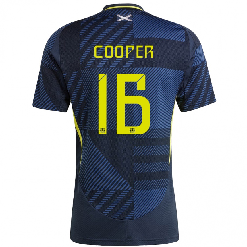 Hombre Fútbol Camiseta Escocia Liam Cooper #16 Azul Oscuro 1ª Equipación 24-26