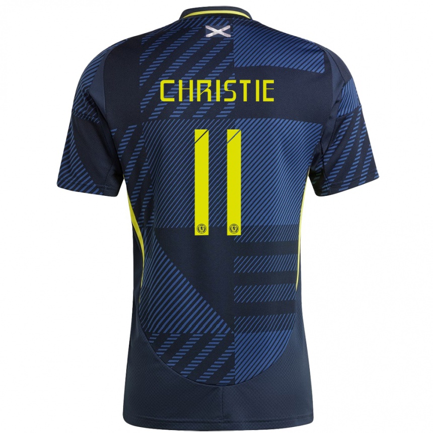 Hombre Fútbol Camiseta Escocia Ryan Christie #11 Azul Oscuro 1ª Equipación 24-26