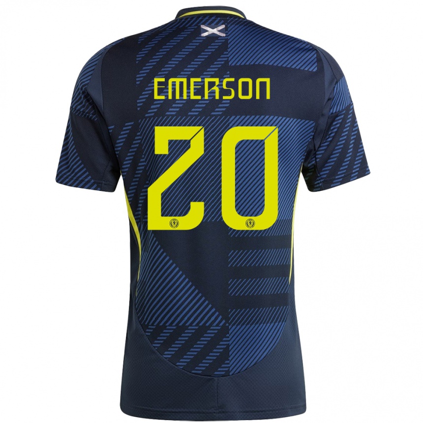 Hombre Fútbol Camiseta Escocia Johnny Emerson #20 Azul Oscuro 1ª Equipación 24-26