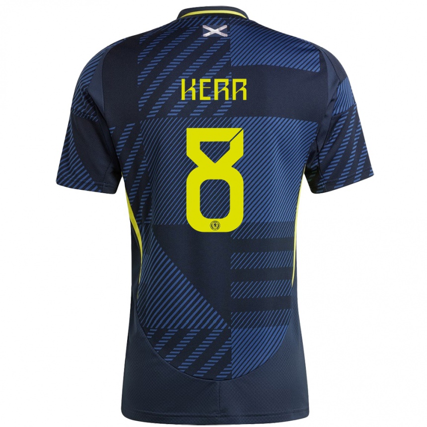 Hombre Fútbol Camiseta Escocia Samantha Kerr #8 Azul Oscuro 1ª Equipación 24-26