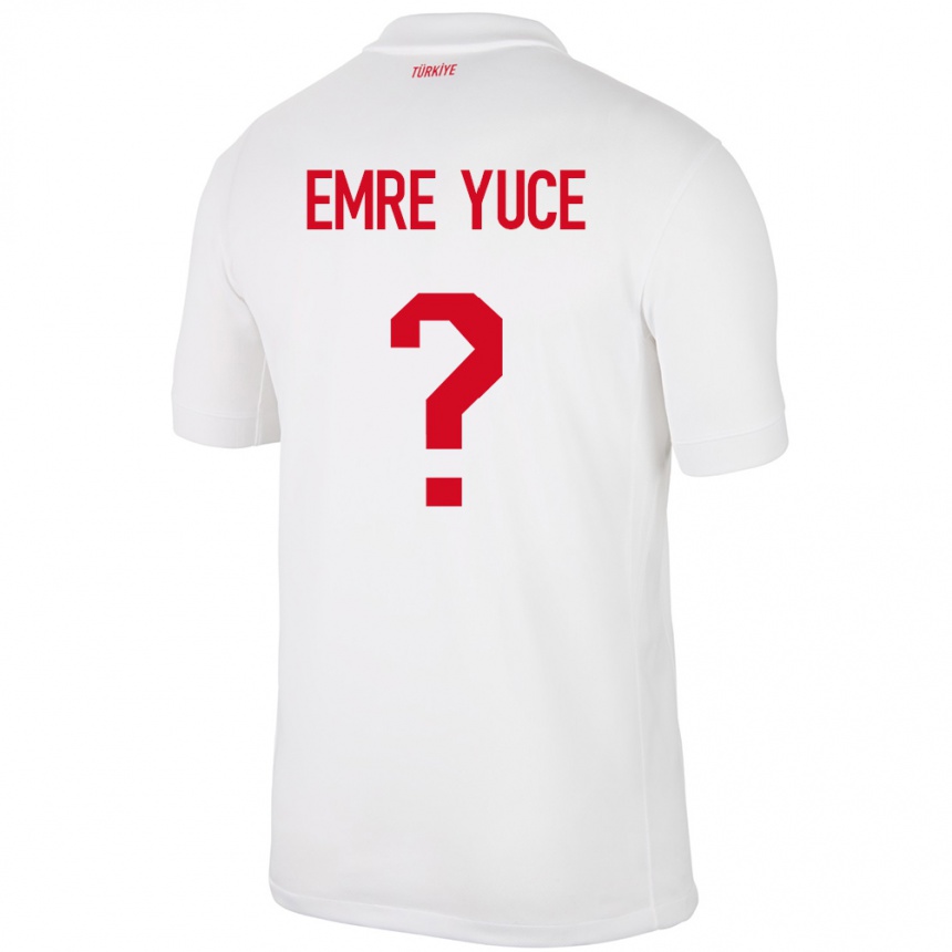 Hombre Fútbol Camiseta Turquía Yunus Emre Yüce #0 Blanco 1ª Equipación 24-26