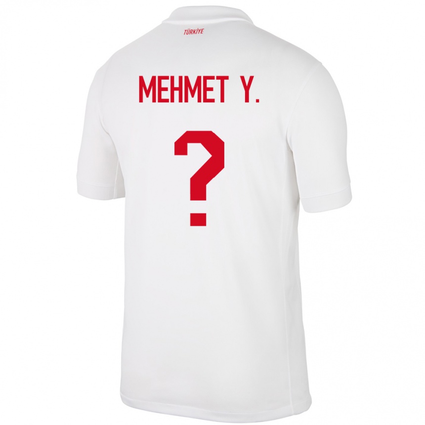 Hombre Fútbol Camiseta Turquía Mehmet Yildirim #0 Blanco 1ª Equipación 24-26