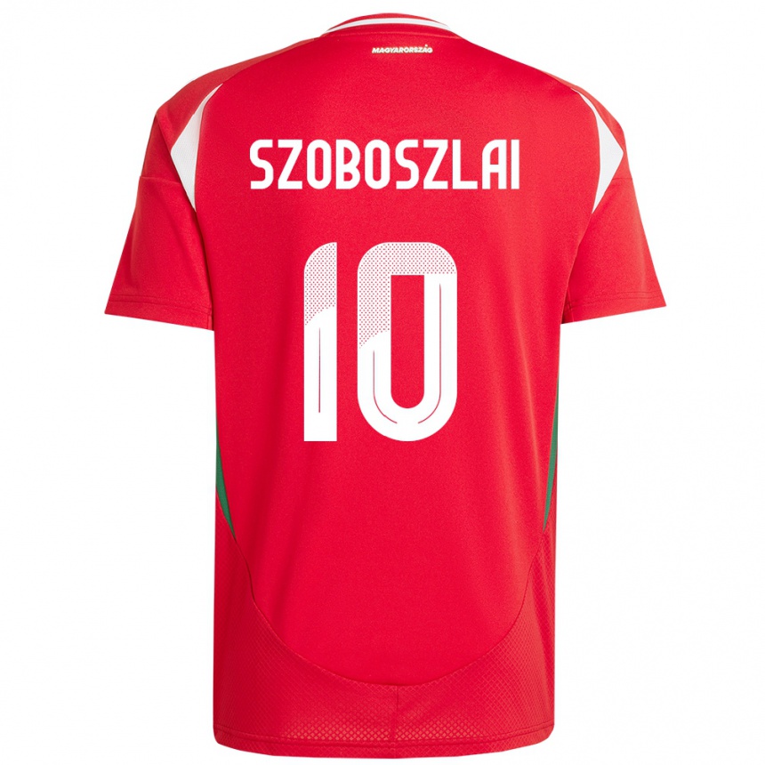 Hombre Fútbol Camiseta Hungría Dominik Szoboszlai #10 Rojo 1ª Equipación 24-26
