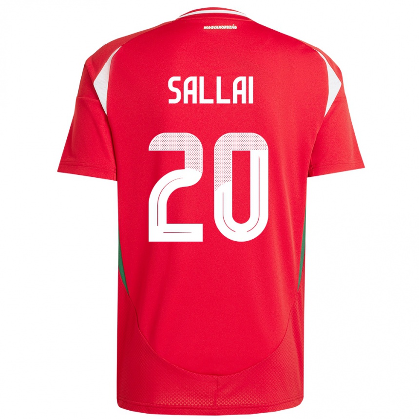 Hombre Fútbol Camiseta Hungría Roland Sallai #20 Rojo 1ª Equipación 24-26