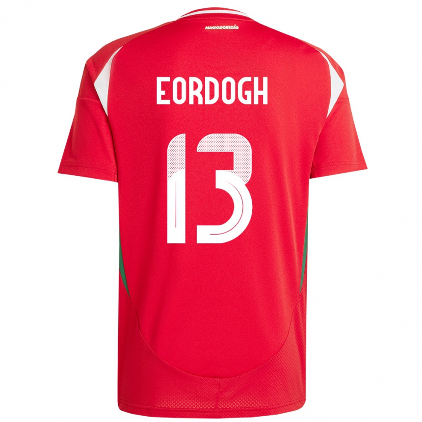 Hombre Fútbol Camiseta Hungría András Eördögh #13 Rojo 1ª Equipación 24-26