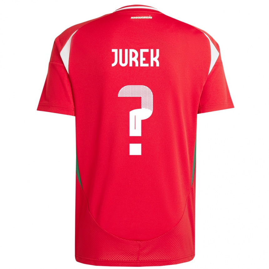 Hombre Fútbol Camiseta Hungría Gábor Jurek #0 Rojo 1ª Equipación 24-26