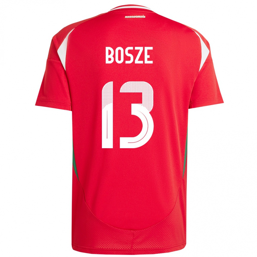 Hombre Fútbol Camiseta Hungría Levente Bősze #13 Rojo 1ª Equipación 24-26