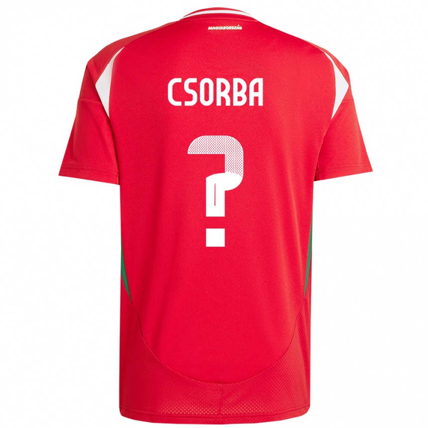 Hombre Fútbol Camiseta Hungría Noel Csorba #0 Rojo 1ª Equipación 24-26