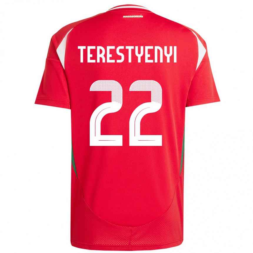 Hombre Fútbol Camiseta Hungría Anna Terestyényi #22 Rojo 1ª Equipación 24-26