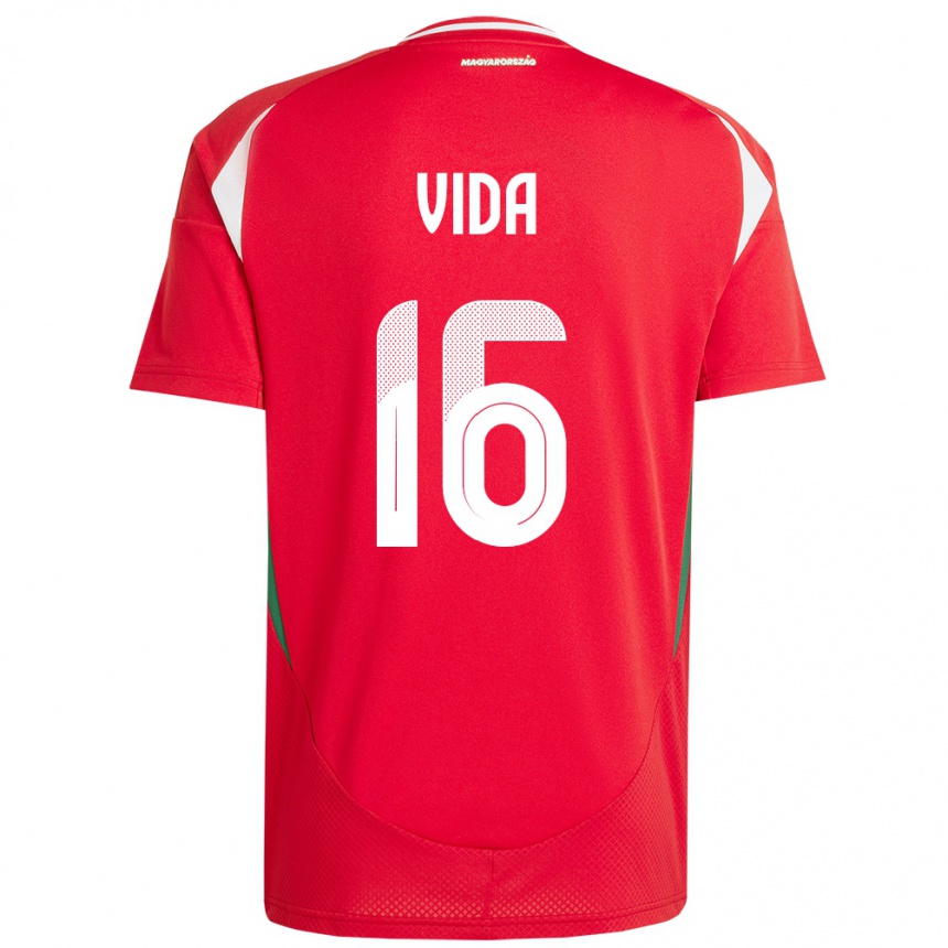 Hombre Fútbol Camiseta Hungría Boglárka Vida #16 Rojo 1ª Equipación 24-26