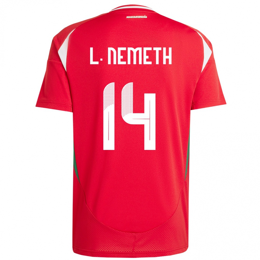 Hombre Fútbol Camiseta Hungría Loretta Németh #14 Rojo 1ª Equipación 24-26