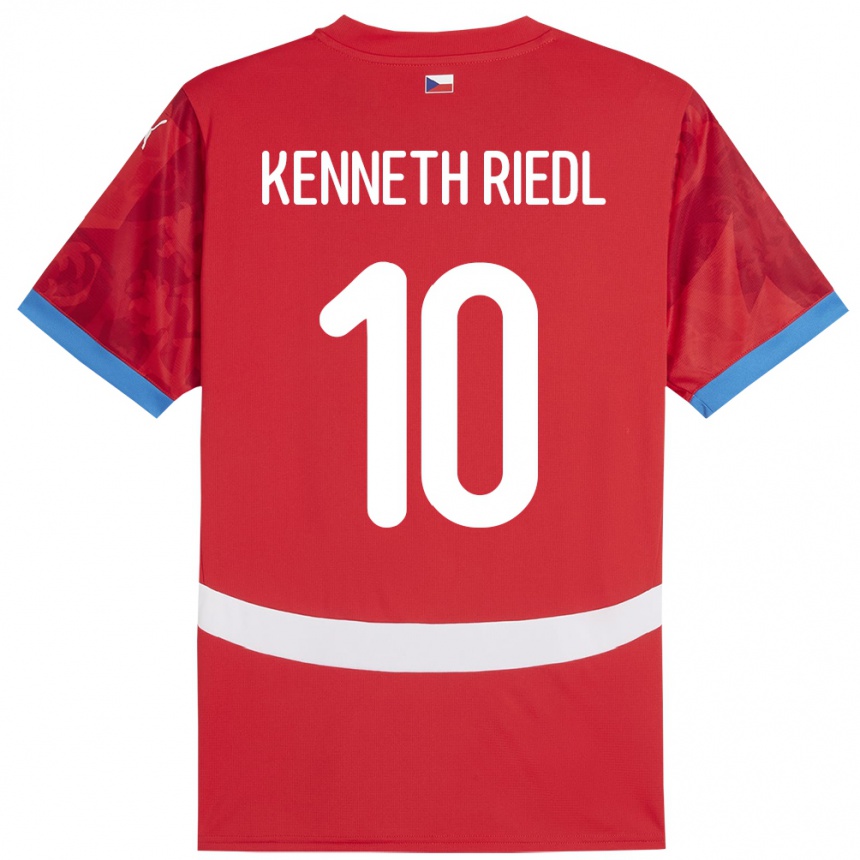 Hombre Fútbol Camiseta Chequia Victor Kenneth Riedl #10 Rojo 1ª Equipación 24-26