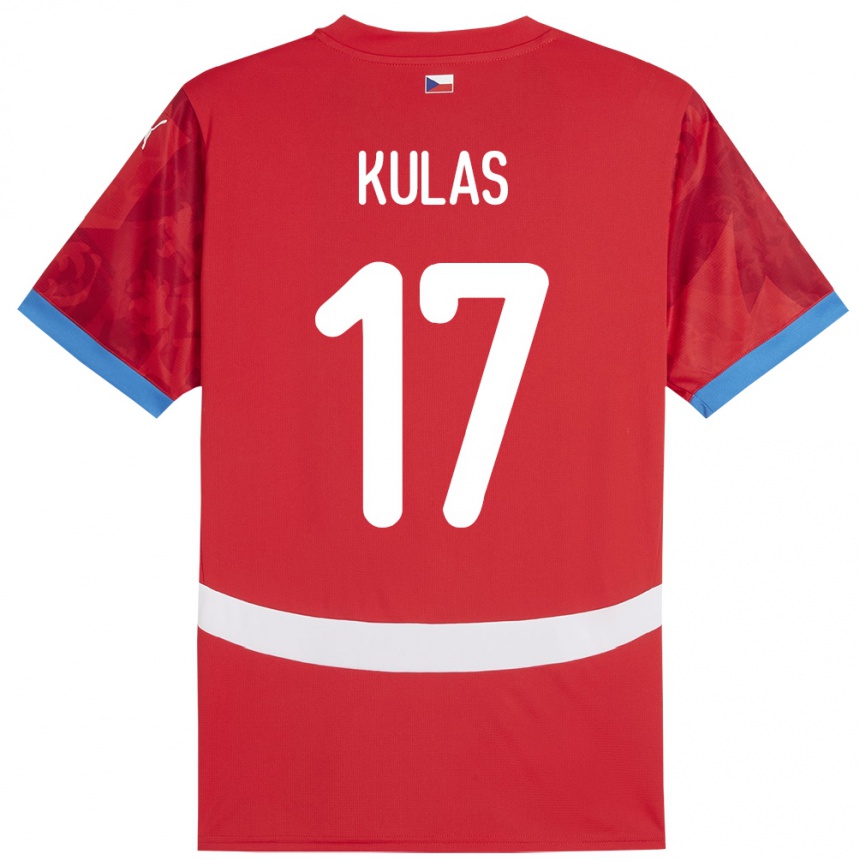 Hombre Fútbol Camiseta Chequia Martin Kulas #17 Rojo 1ª Equipación 24-26