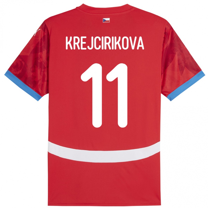 Hombre Fútbol Camiseta Chequia Tereza Krejčiříková #11 Rojo 1ª Equipación 24-26