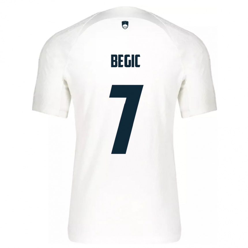 Hombre Fútbol Camiseta Eslovenia Tjas Begic #7 Blanco 1ª Equipación 24-26