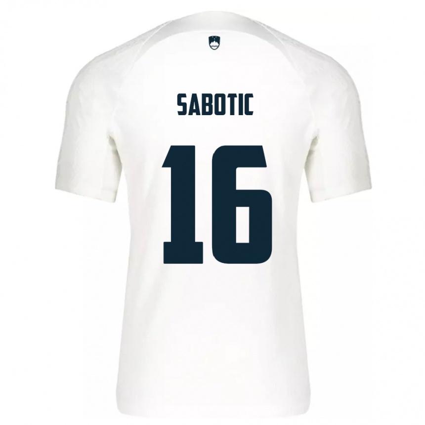 Hombre Fútbol Camiseta Eslovenia Tais Sabotic #16 Blanco 1ª Equipación 24-26