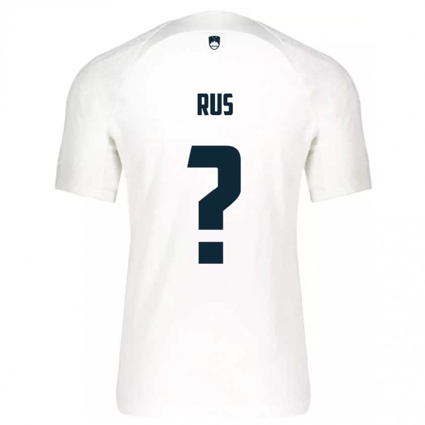 Hombre Fútbol Camiseta Eslovenia Luka Rus #0 Blanco 1ª Equipación 24-26