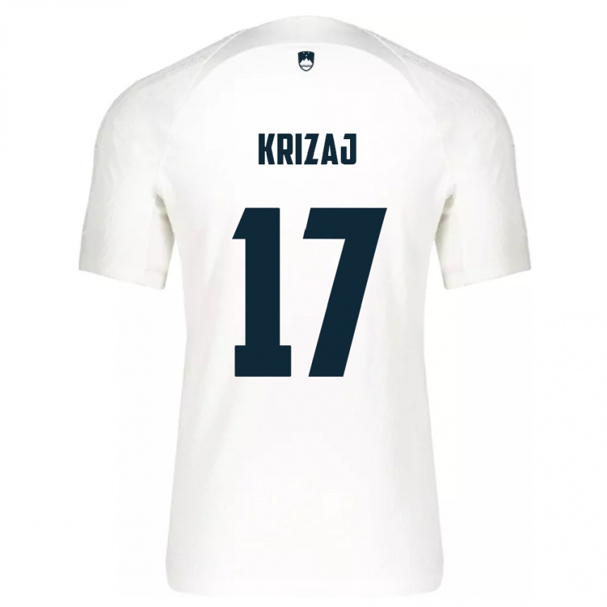 Hombre Fútbol Camiseta Eslovenia Izabela Križaj #17 Blanco 1ª Equipación 24-26