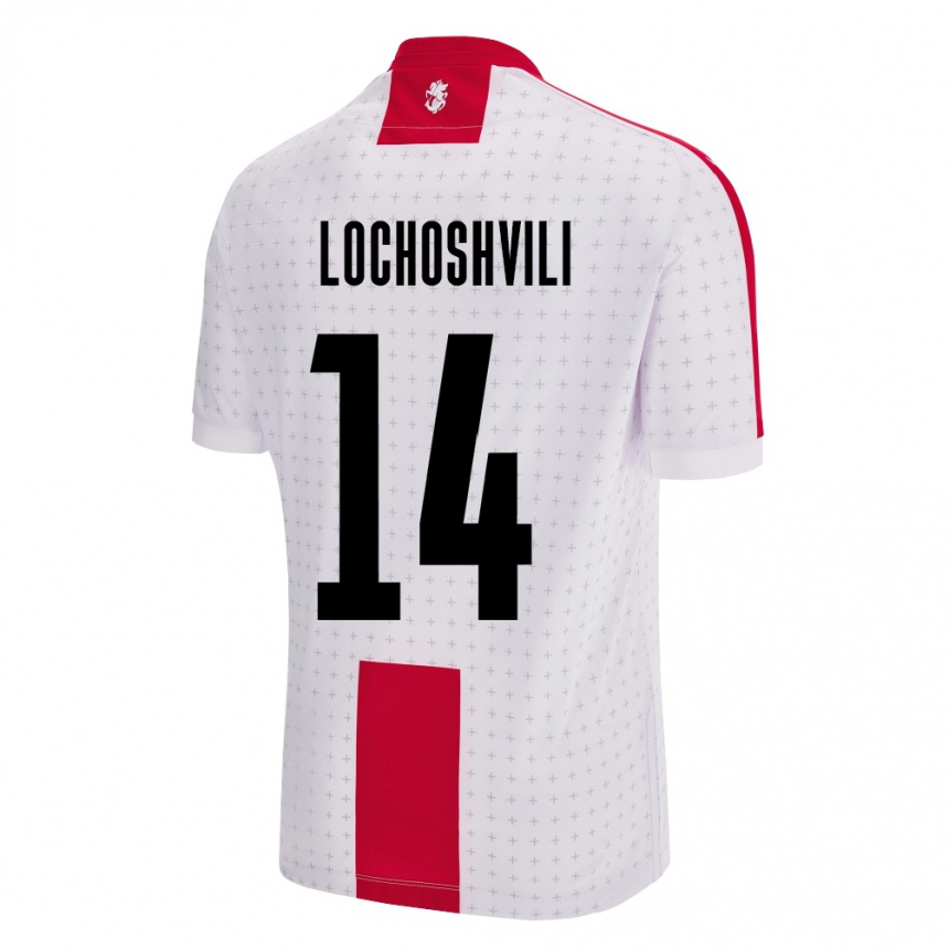 Hombre Fútbol Camiseta Georgia Luka Lochoshvili #14 Blanco 1ª Equipación 24-26