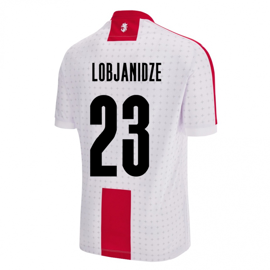 Hombre Fútbol Camiseta Georgia Saba Lobjanidze #23 Blanco 1ª Equipación 24-26