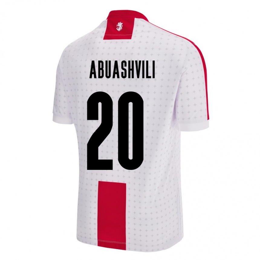 Hombre Fútbol Camiseta Georgia Giorgi Abuashvili #20 Blanco 1ª Equipación 24-26