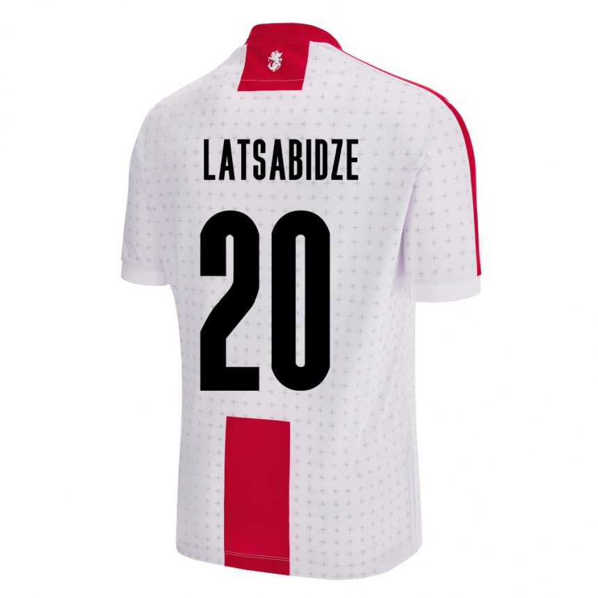 Hombre Fútbol Camiseta Georgia Luka Latsabidze #20 Blanco 1ª Equipación 24-26