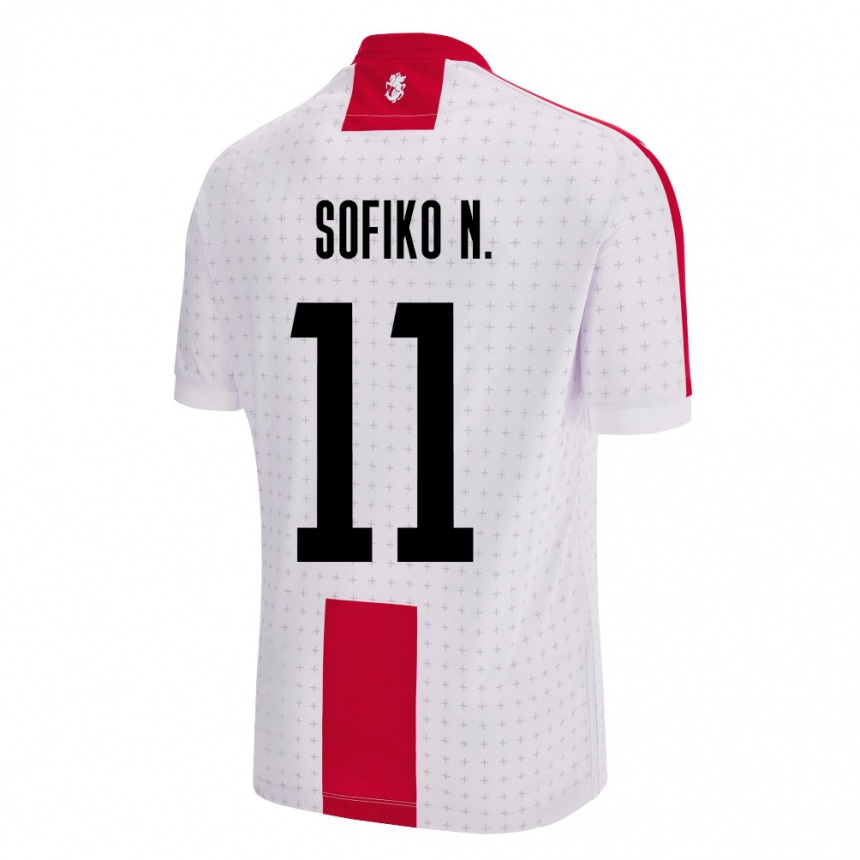 Hombre Fútbol Camiseta Georgia Sofiko Narsia #11 Blanco 1ª Equipación 24-26