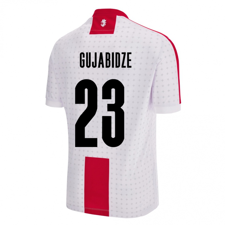 Hombre Fútbol Camiseta Georgia Nino Gujabidze #23 Blanco 1ª Equipación 24-26