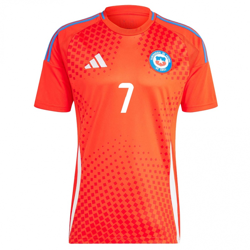 Hombre Fútbol Camiseta Chile Marcelino Núñez #7 Rojo 1ª Equipación 24-26