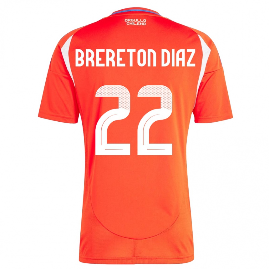 Hombre Fútbol Camiseta Chile Ben Brereton Díaz #22 Rojo 1ª Equipación 24-26