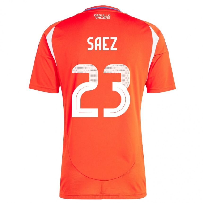 Hombre Fútbol Camiseta Chile Ignacio Sáez #23 Rojo 1ª Equipación 24-26