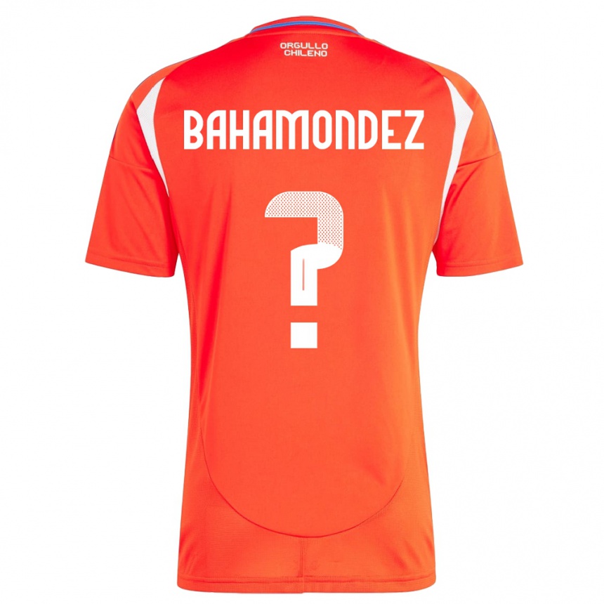 Hombre Fútbol Camiseta Chile Taizo Bahamondez #0 Rojo 1ª Equipación 24-26