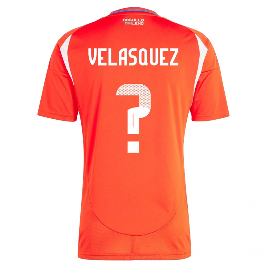 Hombre Fútbol Camiseta Chile Milovan Velásquez #0 Rojo 1ª Equipación 24-26