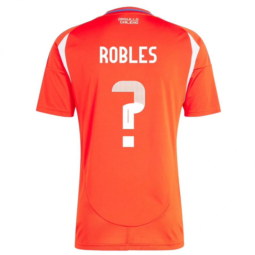 Hombre Fútbol Camiseta Chile Diego Robles #0 Rojo 1ª Equipación 24-26
