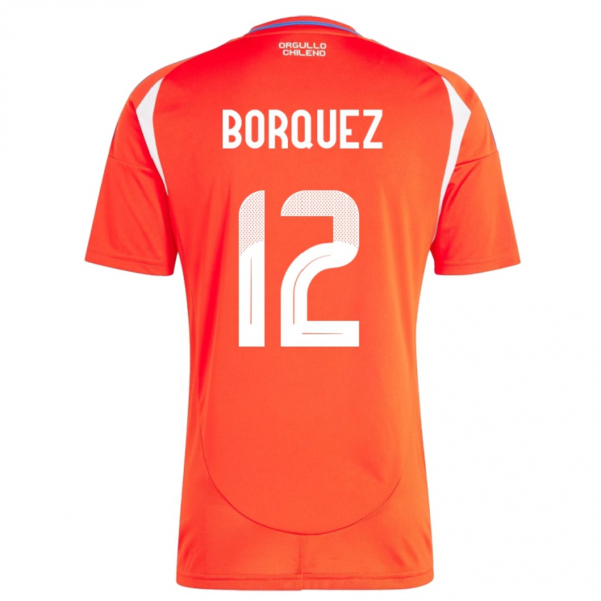 Hombre Fútbol Camiseta Chile Gabriela Bórquez #12 Rojo 1ª Equipación 24-26